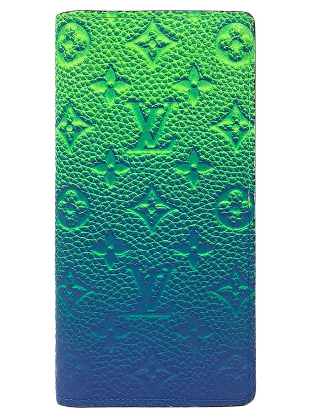 Louis Vuitton Taurillon Monogram Portefeuille Brazza Bi fold Long Wallet